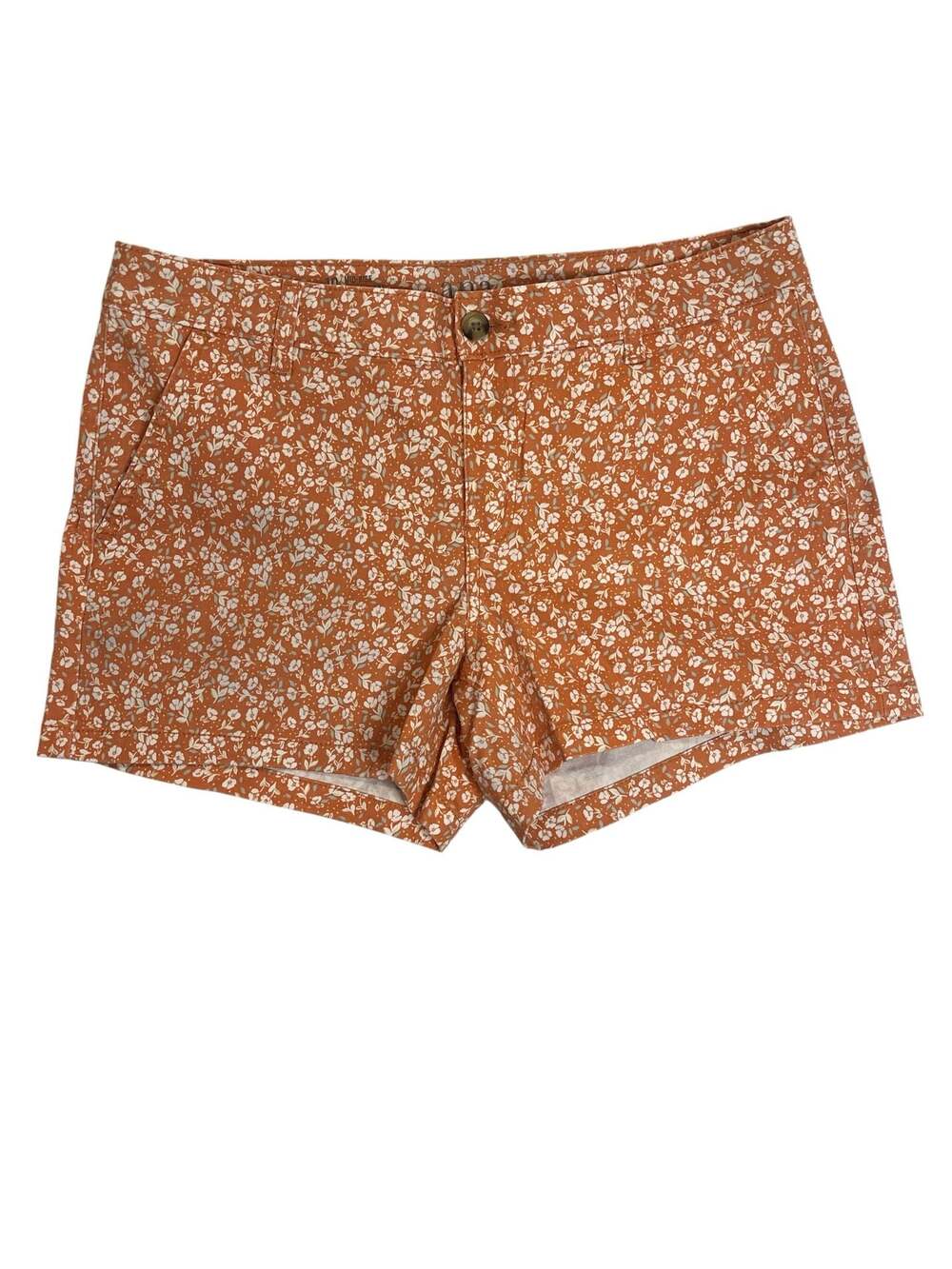 a.n.a. A New Approach Floral Print Mid-Rise Twill Shorts (FB1)